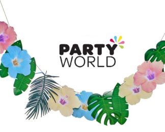 Tropical Tiki Party Palm Leave and Flower Garland