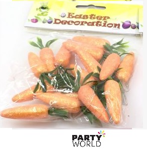 glittery mini carrot decoration