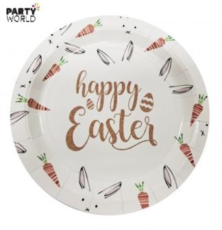 happy easter paper plates