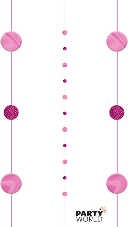 pink balloon string with circles