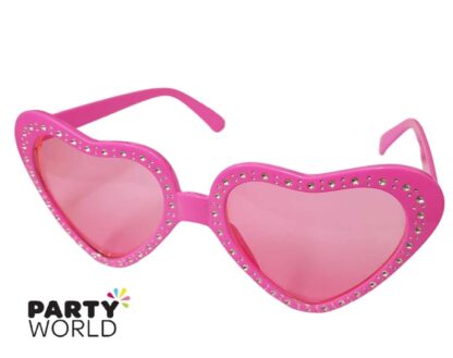 pink heart shaped glasses
