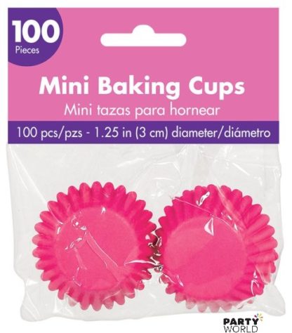 pink mini baking cups