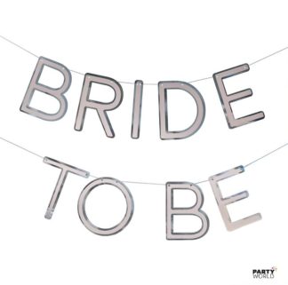 silver bride to be banner