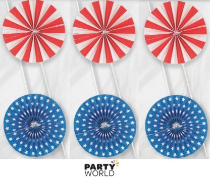 patriotic pinwheel fans