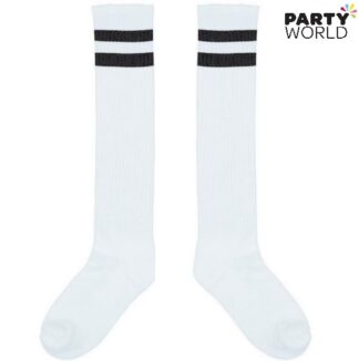 striped white & black socks
