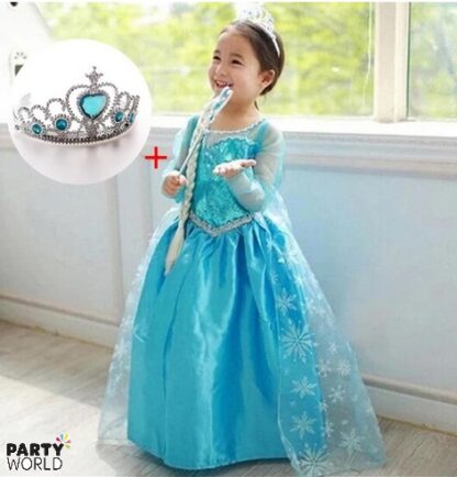 winter princess elsa frozen party dress costume