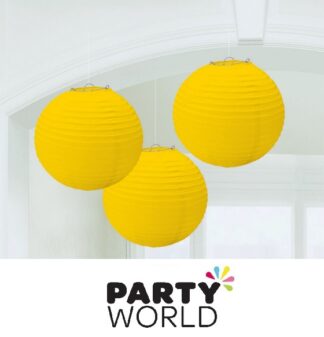 Yellow Paper Lanterns 9.5inch / 24cm