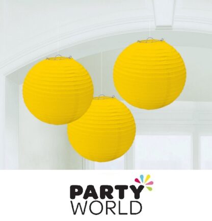 Yellow Paper Lanterns 9.5inch / 24cm
