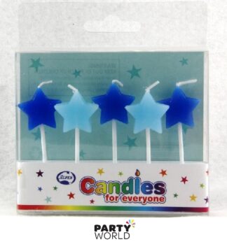 blue star shaped candles