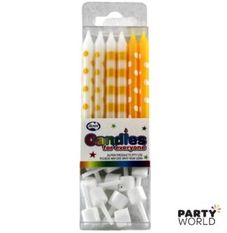 yellow & white candles