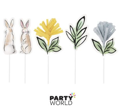 bunny party cupcake picks