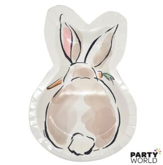 bunny party paper plates