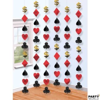 casino party hanging decorations