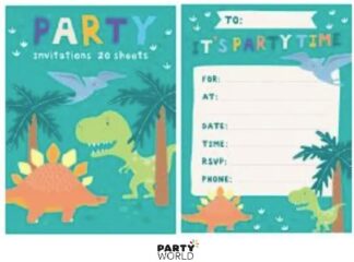 dinosaur party invites