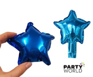 mini blue star foil balloon