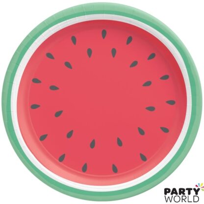 watermelon print paper plates