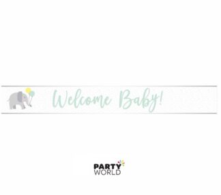 welcome baby foil banner