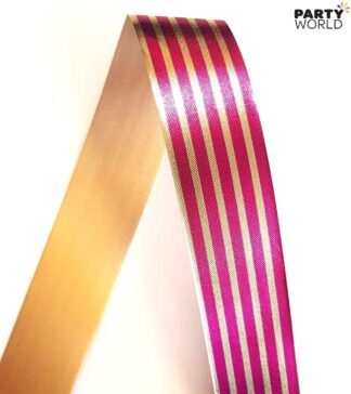 Hot Pink & gold ribbon