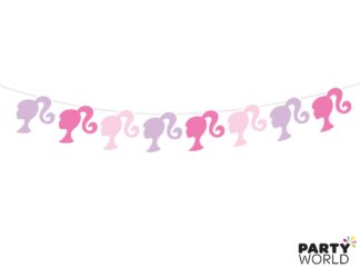 barbie party garland banner bunting