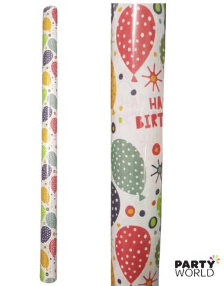 dotty balloons wrapping paper