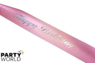 pale pink birthday sash
