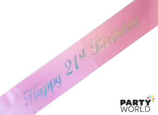 pink 21st birthday sash