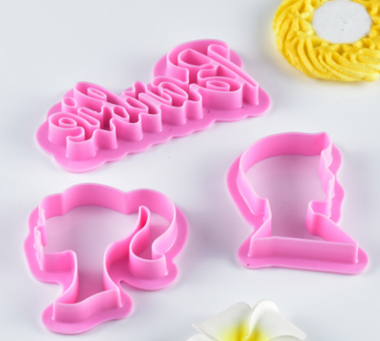 Barbie Party Mini Cookie Cutter Set (3pcs) Molds, Cutters, Plungers & Stamps 3