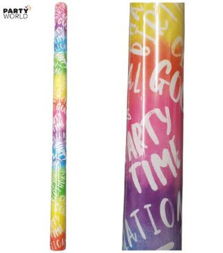 Bright Rainbow Birthday Wrapping Paper 70cm x 3m - Christchurch Store Pickup - no delivery