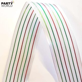red green & white ribbon