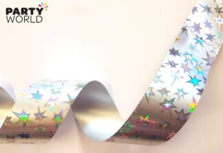 silver holographic star ribbon