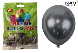 silver latex balloons chrome silver