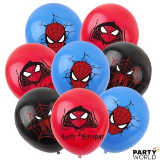 spiderman party latex balloons