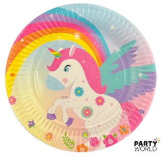 unicorn party paper plates