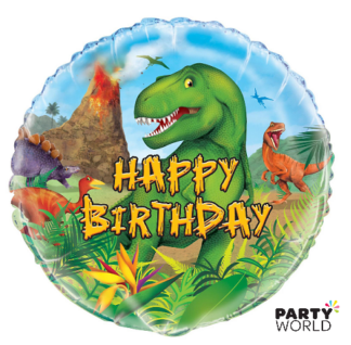 dinosaur birthday foil balloon
