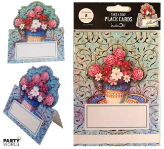 floral table place cards
