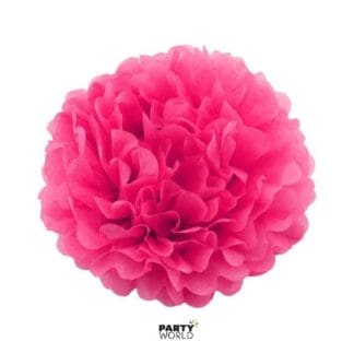 hot pink puff ball