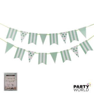 mint & white party banner
