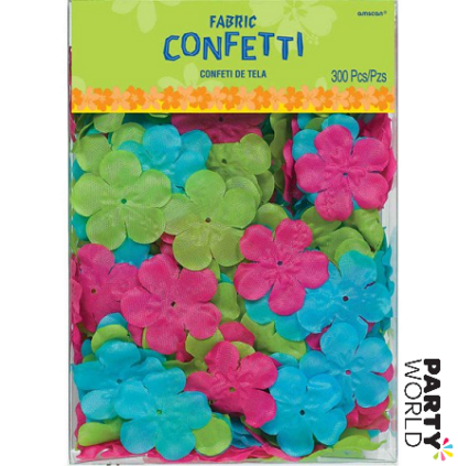 tropical flower hibiscus fabric confetti scatters