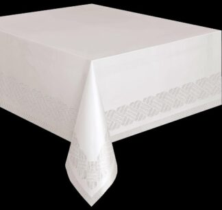 white tablecover