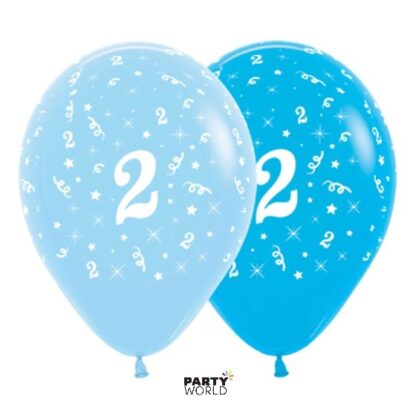 2nd birthday blue balloons