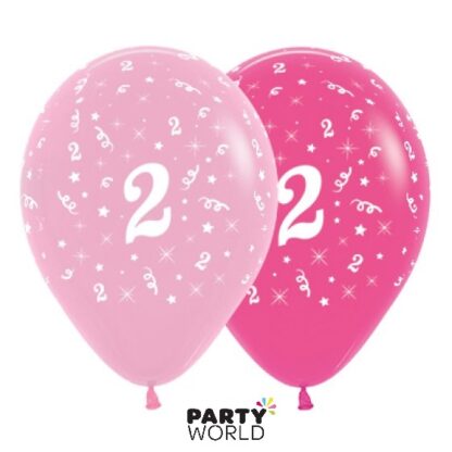 2nd birthday pink balloons