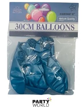 blue chrome latex balloons
