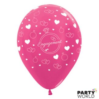 engagement latex balloons pink