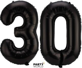 giant black 30th foil balloons
