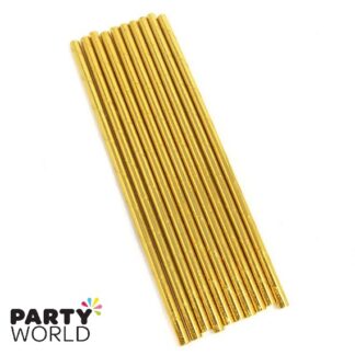 gold foiled straws
