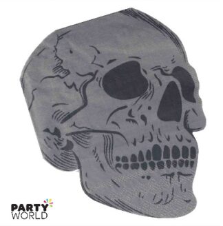 halloween skull shaped paper napkins tableware