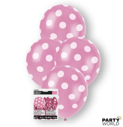 pink & white polka dot balloons
