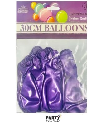 purple chrome latex balloons