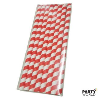 red and white striped jumbo paper straws