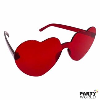 red heart shaped glasses